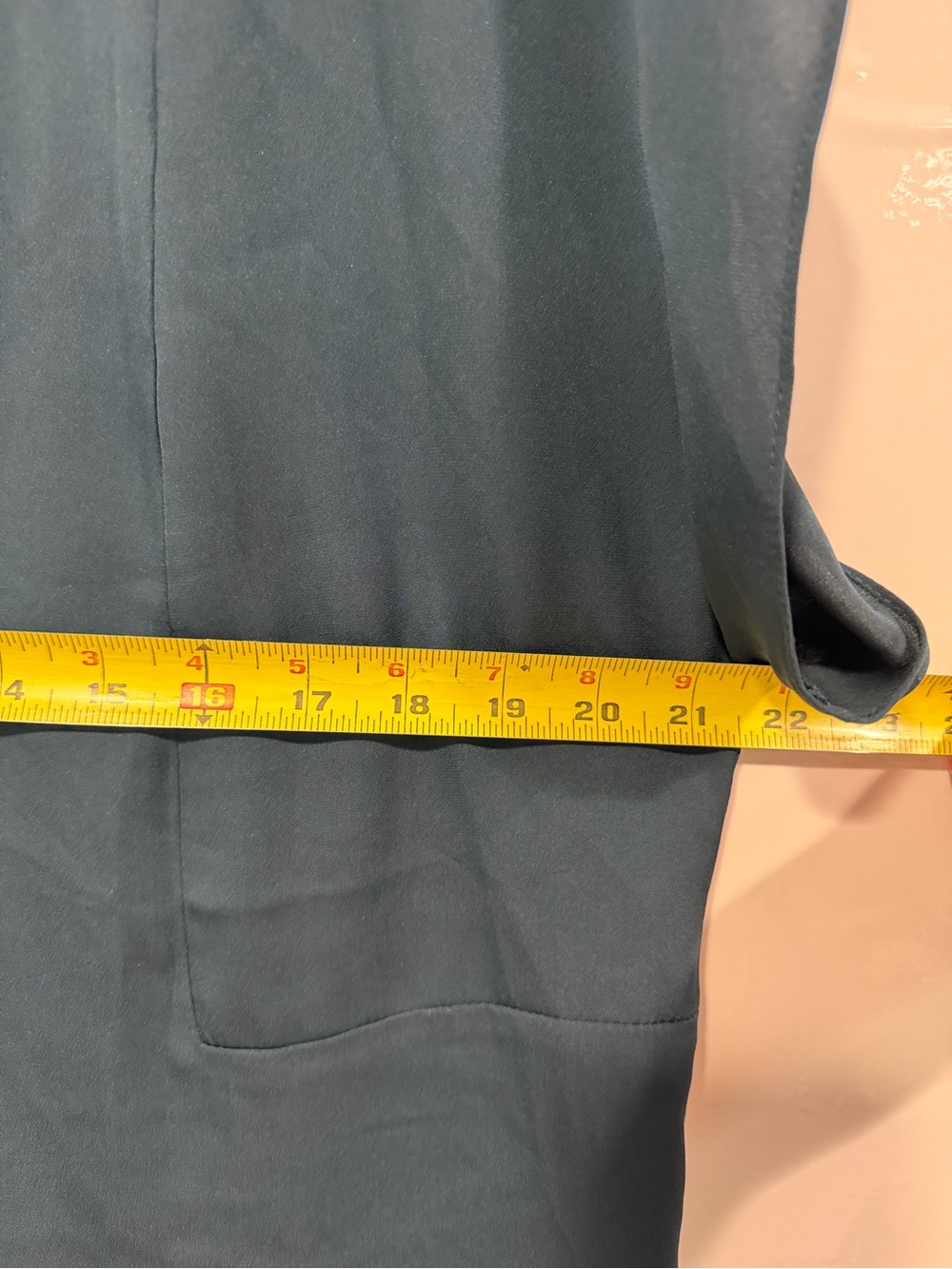 Milly 92% Silk Teal V-Neck Short Sleeve Blouse - Picture 5 of 6